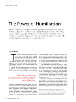 The Power of Humiliation