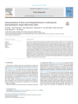 Characterization of Three Novel Betapartitiviruses Co-Infecting the Phytopathogenic Fungus Rhizoctonia Solani T