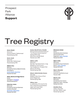 Online Tree Registry