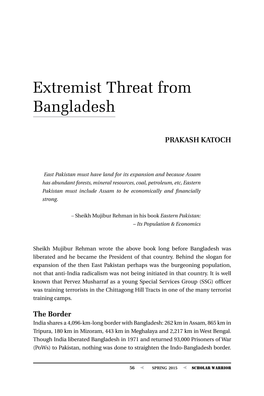 Extremist Threat from Bangladesh, by Prakash Katoch