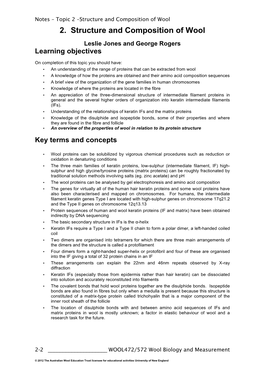 2. Structure and Composition of Wool