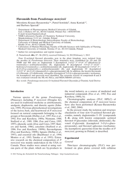 Flavonoids from Pseudotsuga Menziesii