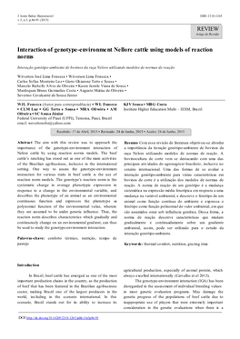 Interaction of Genotype-Environment Nellore Cattle Using Models of Reaction Norms