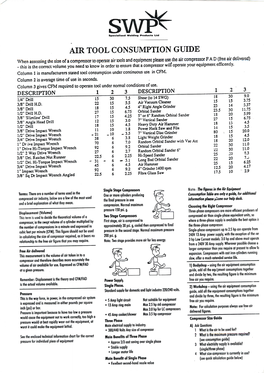 Air Tool Consumption Guide