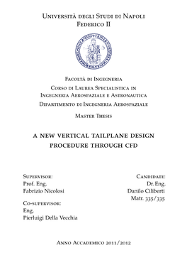 A New Vertical Tailplane Design Procedure Through Cfd