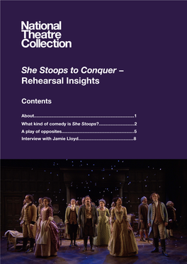 She Stoops to Conquer − Rehearsal Insights