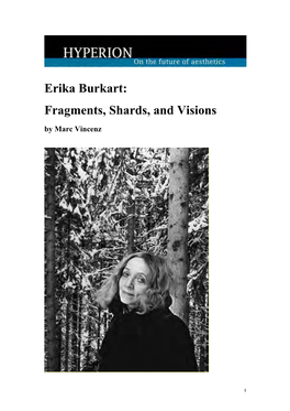 Erika Burkart: Fragments, Shards, and Visions by Marc Vincenz