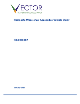 Harrogate Wheelchair Accessible Vehicle Study