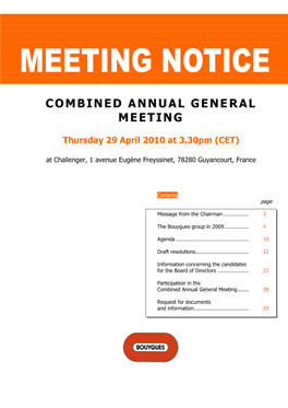 Combined Annual General Meeting