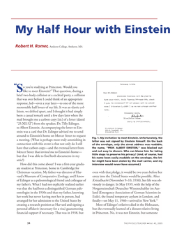 My Half Hour with Einstein