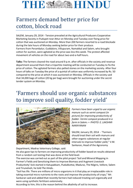 Farmers Should Use Organic Substances to Improve Soil Quality, Fodder Yield’