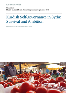 Kurdish Self-Governance in Syria: Survival and Ambition