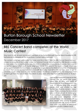 Burton Borough School Newsletter December 2017