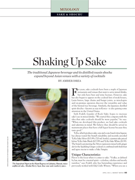 Shaking up Sake