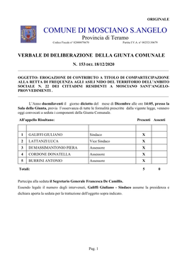 COMUNE DI MOSCIANO S.ANGELO Provincia Di Teramo Codice Fiscale N° 82000070670 Partita I.V.A