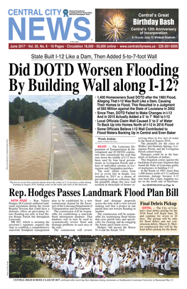 Rep. Hodges Passes Landmark Flood Plan Bill BATON ROUGE — Rep