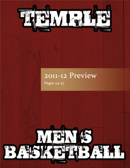 TEMPLE OWLS Preview 2011-12 ROSTER Numerical Roster No