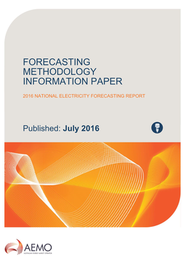 Forecasting Methodology Information Paper