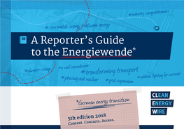 A Reporter's Guide to the Energiewende