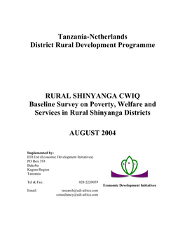 CWIQ 2004 SHINYANGA.Pdf