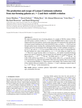 The Production and Escape of Lyman-Continuum Radiation from Star-Forming Galaxies at Z ∼ 2 and Their Redshift Evolution