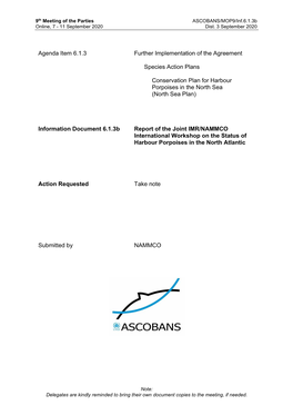 Agenda Item 6.1.3 Further Implementation of the Agreement