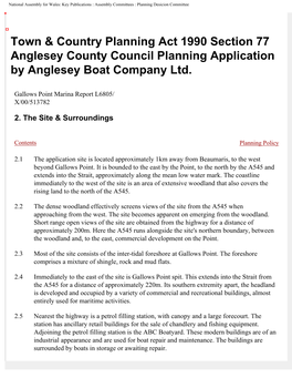 National Assembly for Wales: Key Publications : Assembly Committees : Planning Desicion Committee