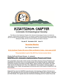 Hisatsinom Newsletter November 2015