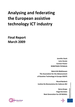 Analysing and Federating the European Assistive Technology ICT Industry