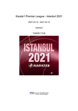 Karate1 Premier League - Istanbul 2021