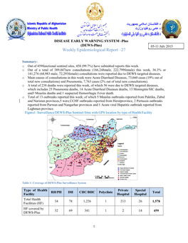 Weekly Epidemiological Report –27