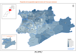 Proportion De La Population Âgée De Moins De 15 Ans Par Commune Ü Toubkal(CR)