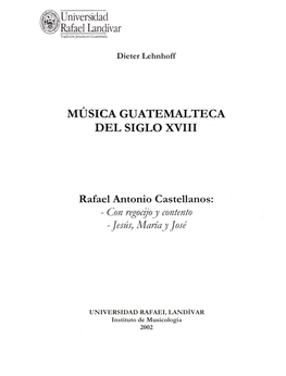 Musica Guatemal Teca Del Siglo Xviii