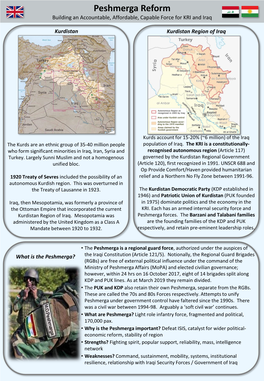 Peshmerga Reform Building an Accountable, Affordable, Capable Force for KRI and Iraq