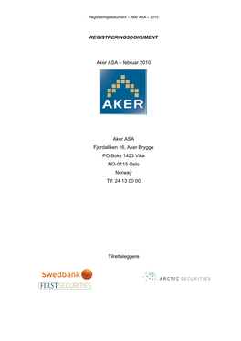 Aker ASA – 2010