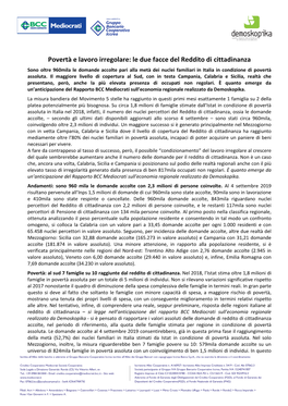 Povertà E Lavoro Irregolare: Le Due Facce Del Reddito Di Cittadinanza