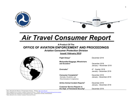 Air Travel Consumer Report