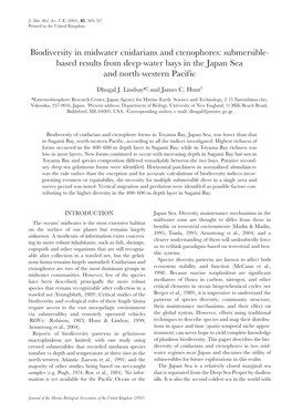 Biodiversity in Midwater Cnidarians and Ctenophores: Submersible- Based Results from Deep-Water Bays in the Japan Sea and North-Western Pacific