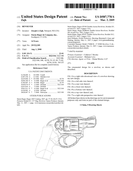 (12) United States Design Patent (10) Patent N0.: US D587,778 S Zajk (45) Date of Patent: *1, Mar