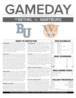 8 BETHEL Vs. WARTBURG