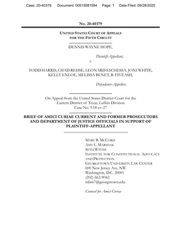 Amicus Brief of Former Prosecutors & DOJ Officials