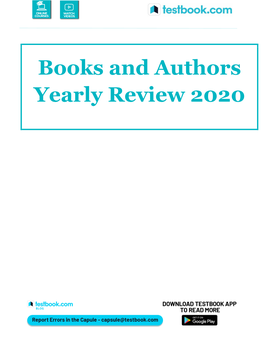 Books and Authors Yearly Review 2020