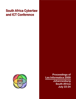 Proceedings of Lex Informatica 2009 Johannesburg South Africa July 22