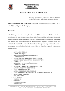 Homologação Parcial