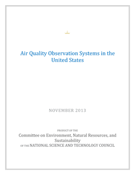 Air Quality Observation Systems in the United States