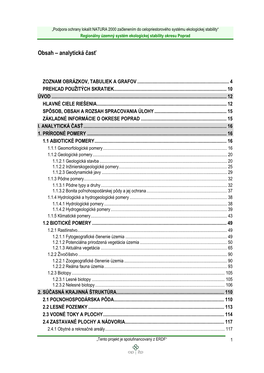 Obsah – Analytická Časť