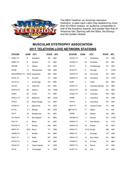 2011 Telethon Love Network Stations Muscular