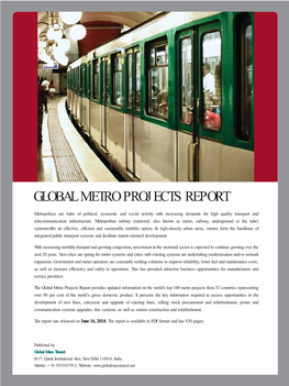 Global Metro Projects Report