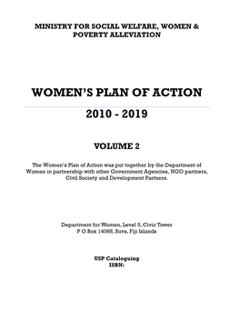 Women's Plan of Action 2010