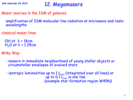 12. Megamasers